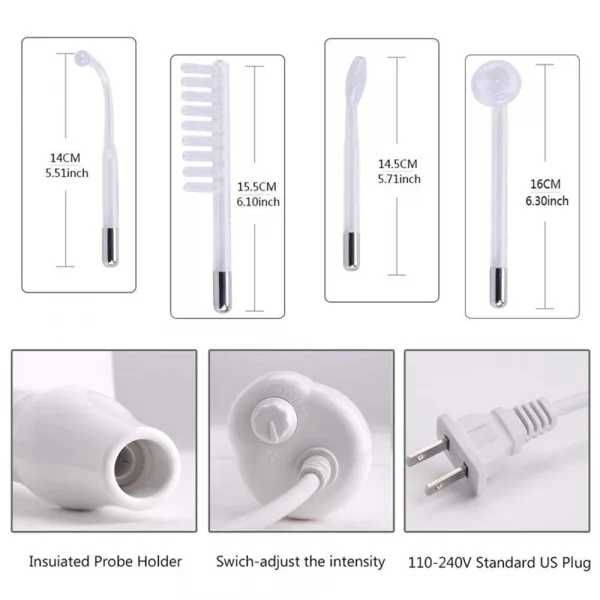 Дарсонвал уред с антибактериално действие с 4 приставки, уред за лице