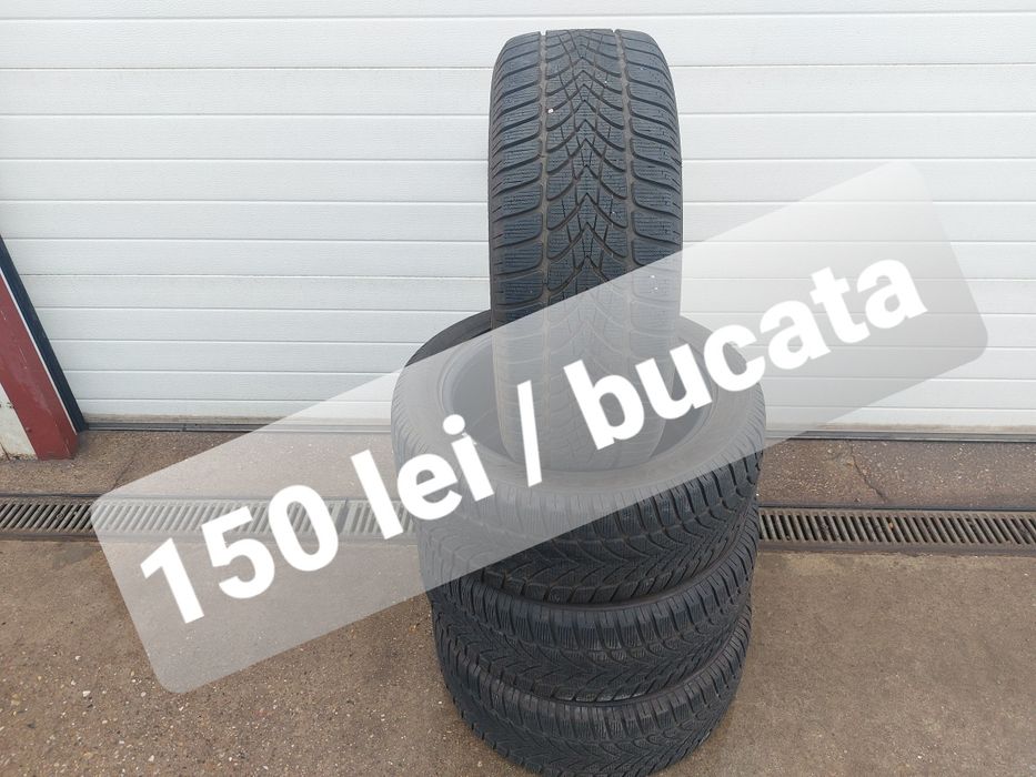150 lei bucata! Set anvelope M+S/IARNA 225 50 17 Dunlop! 7 mm