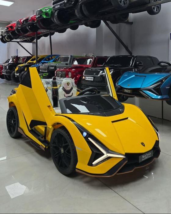 Детская машина ламборгини сиан с монитором|24вольт|двухместный