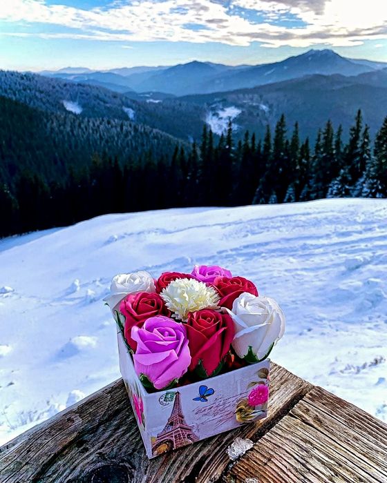 Aranjamente trandafiri de sapun flori cadouri buchete