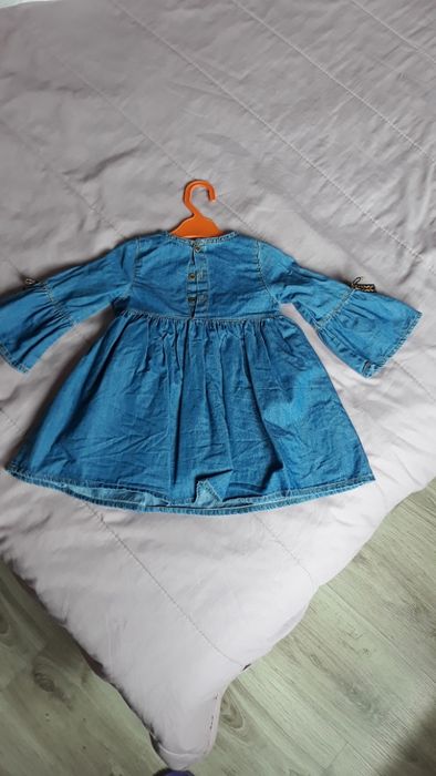 Дънкова бебешка рокля