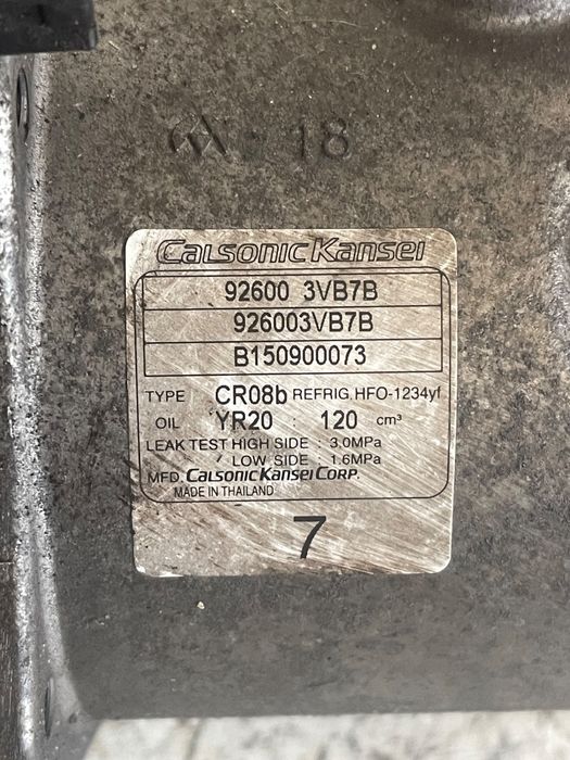 Compresor Ac Nissan Note E12 2012 - > 1.2B 92600-3Vb7B