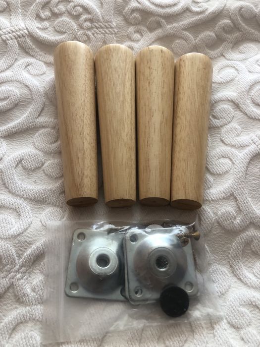 Set picioare conice din lemn pentru mobilier