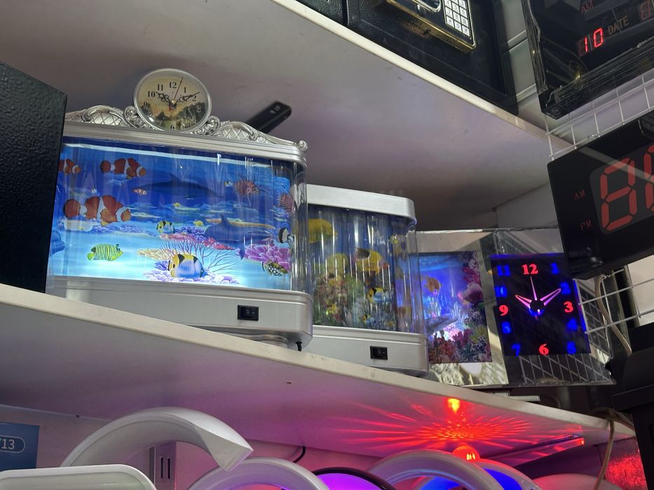 Аквариум электронный с часом