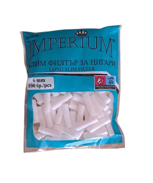 IMPERIUM 500 броя плик филтри за цигари slim long 6 мм х 22 мм.