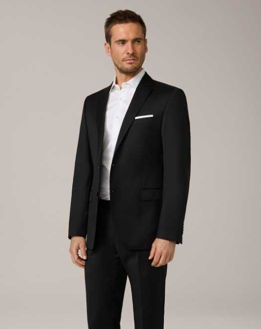 Sacou blazer de lux 42 XL Windsor. lana moale resoirabila negru