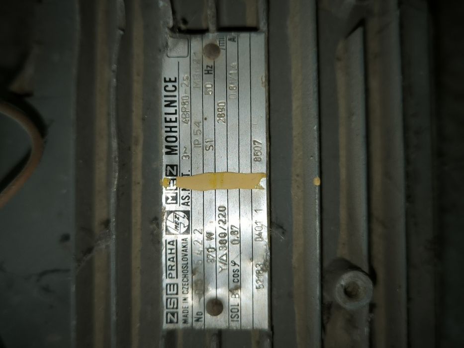 Original 3 fazali elektr motor 0.37 kW (370W) 220/380V – ZSE Praha