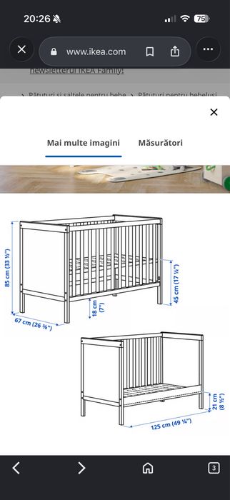 Patut copii ikeia gri