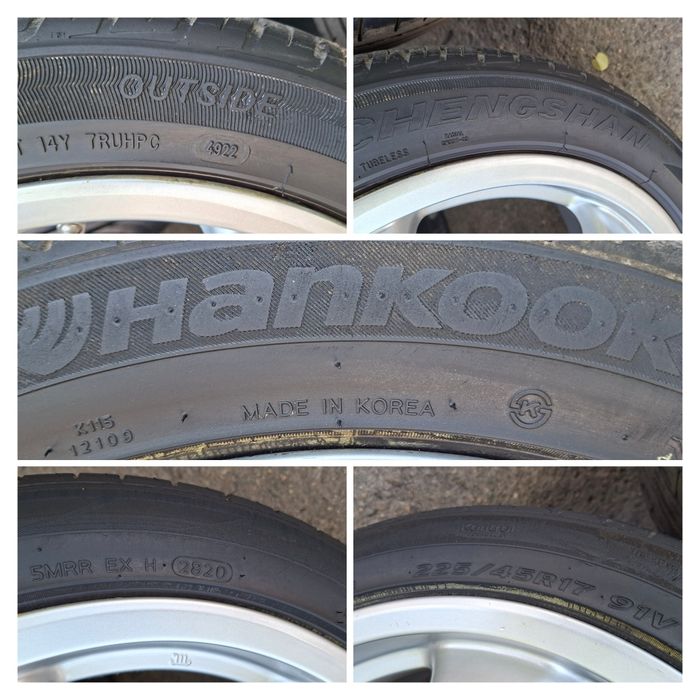 17" 5Х112мм 7.5J ET 35 Алуминиеви джанти, 5X112mm с гуми 225/45/17