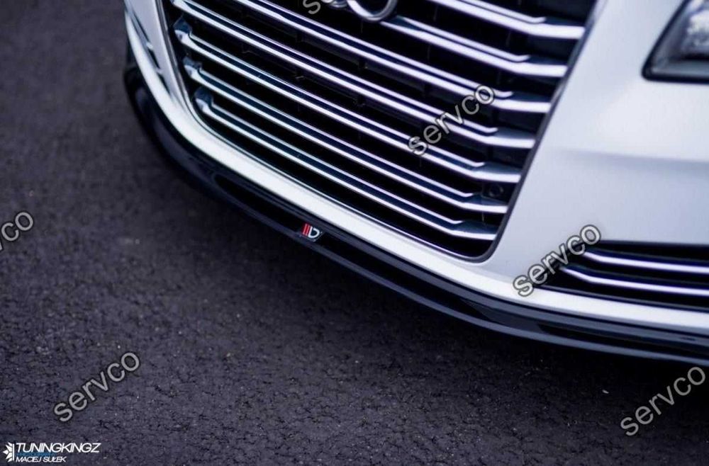 Prelungire splitter bara fata Audi A8 D4 2009-2017 v1 - Maxton Design