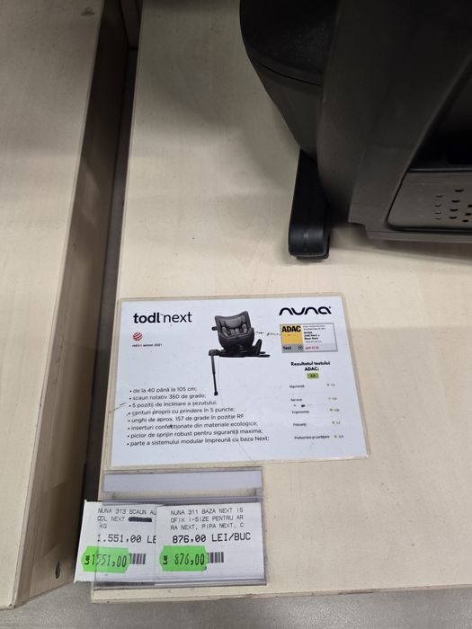 Pachet Premium Scaun Auto Nuna Todl Next + Baza ISOFIX Nuna Base Next – Siguranță și Confort de Top