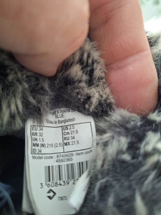 Детски непромокаеми ботуши за преходи с цип Quechua