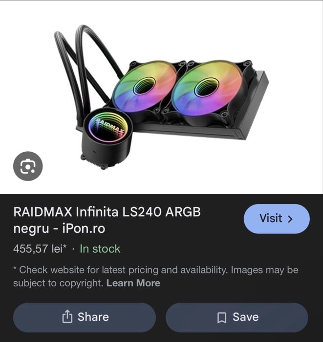 Cooler AIO Raidmax LS240 ARGB