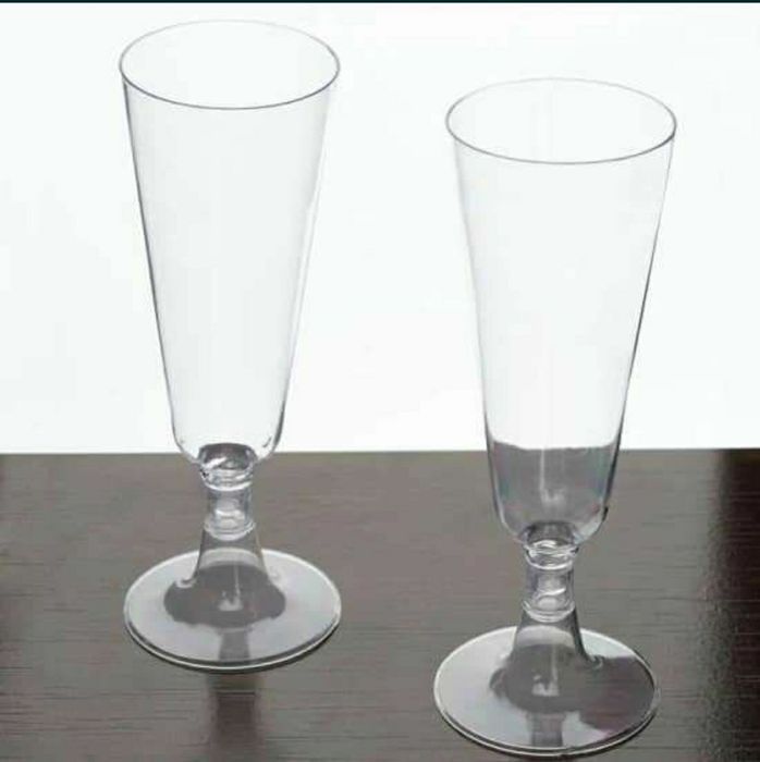Set pahare pt. șampanie din acril transparent 25 bc/set