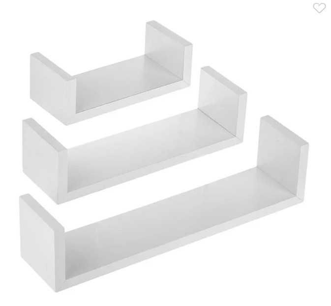 Етажерки за стена рафтове сет от 3 части дъб венге бял етажерка рафт