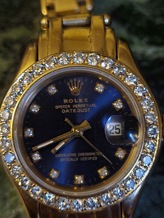 Rolex date just,damă ,31 mm aur 18 kt.