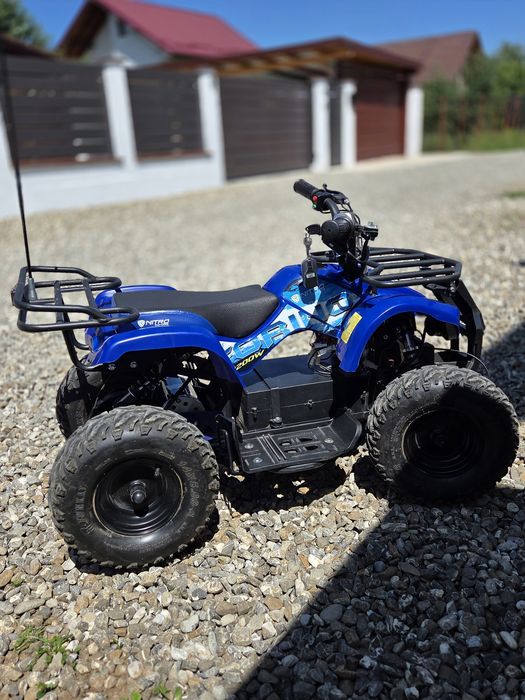 ATV electric pentru copii NITRO Torino Quad 1200W 48V Big Tyre, culoare Albastra