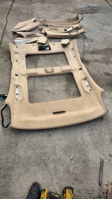 plafon interior piele alcantara bej Mercedes S class W221 S320 S500