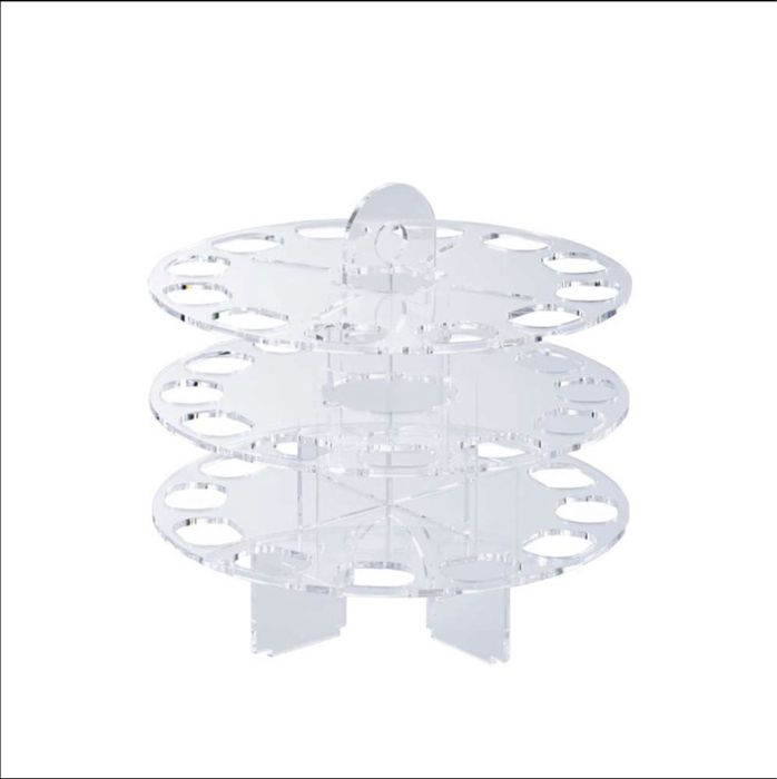 Suport Macarons Plexiglas Transparent, 3 Etaje,  36 buc