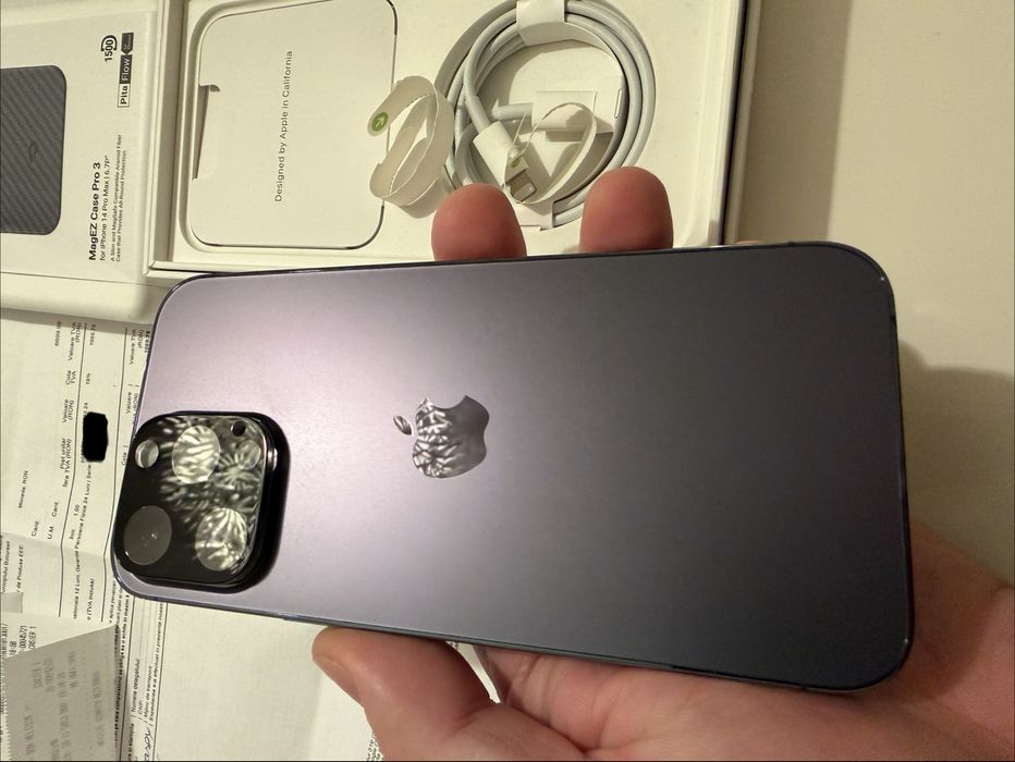 iPhone 14 Pro Max 256 Impecabil, full cutie, accesorii, pitaka carbon
