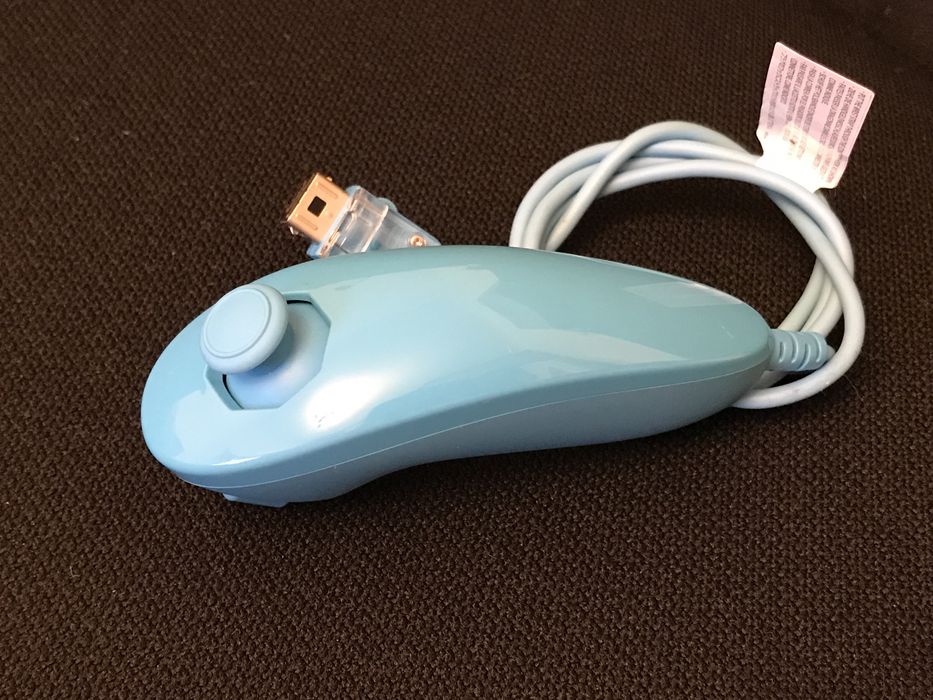 Remote accessory tip Nunchuk-Wii, culoare Albastra, original-Nintendo.
