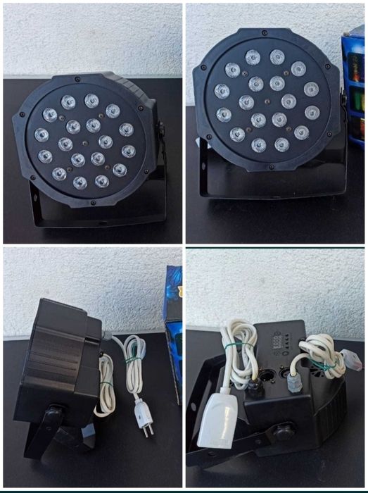 Led flat par light 18x1w rgb disco party ball 6x3w accesorii camera