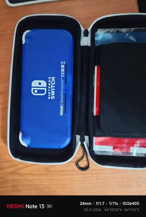 Nintendo Switch Lite Blue+case si screen protector