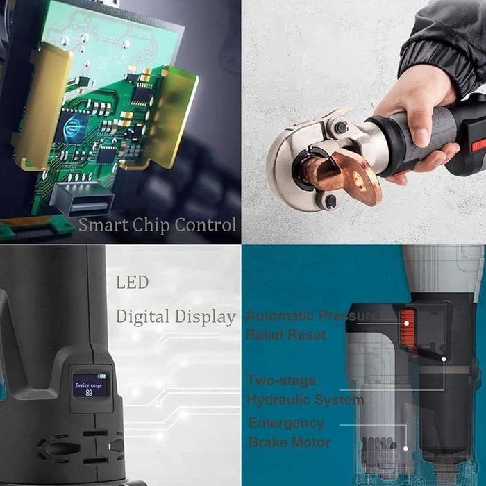 Aparat electrohidraulic crimpat papuci electrici set profi