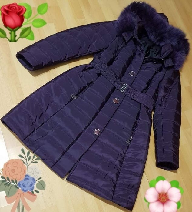 Haină matlasata impermeabila,blanita naturala glugă