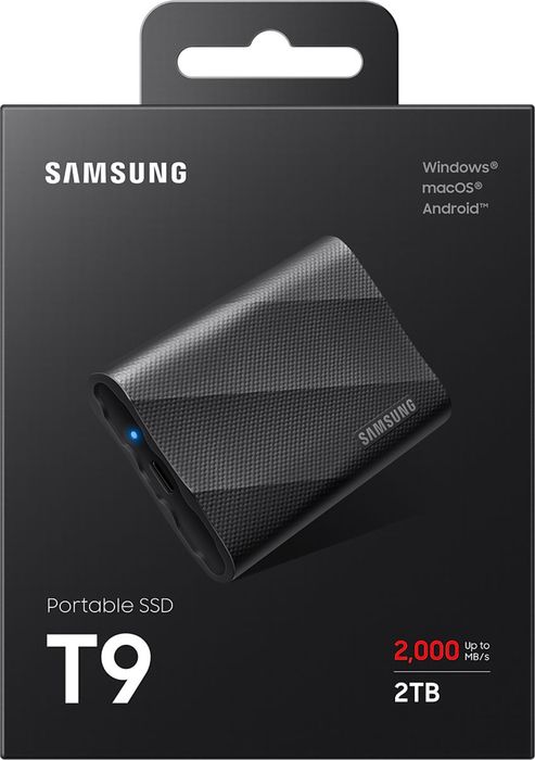 SSD Samsung T9 Black, 2TB, USB 3.2, Black