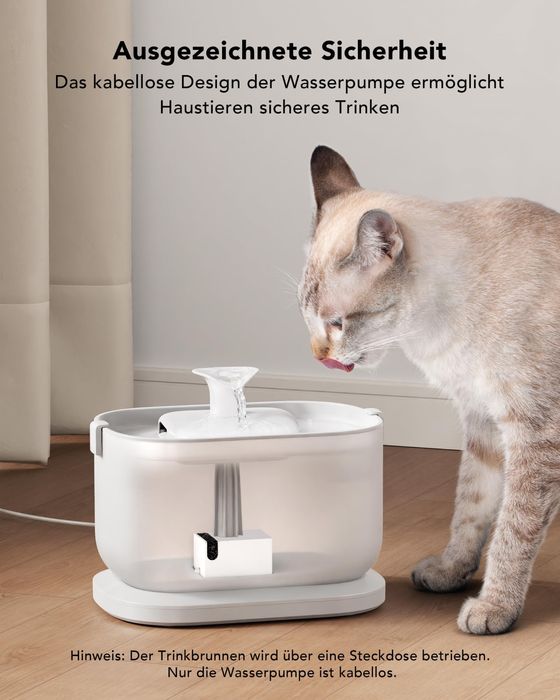 Fântână de băut pentru pisici cu pompă wireless PETLIBRO