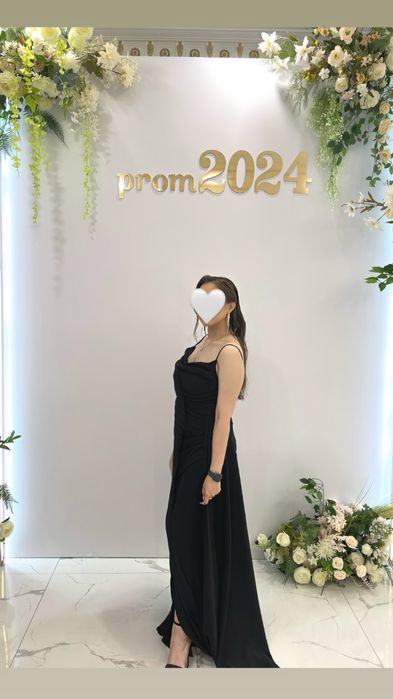 Вечернее чёрное платье 44-46