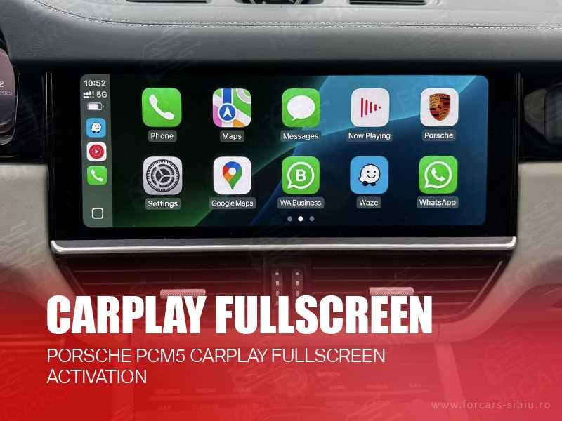 Activare Porsche Apple CarPlay și Androud Auto Fullscreen Panamera Cayenne Macan