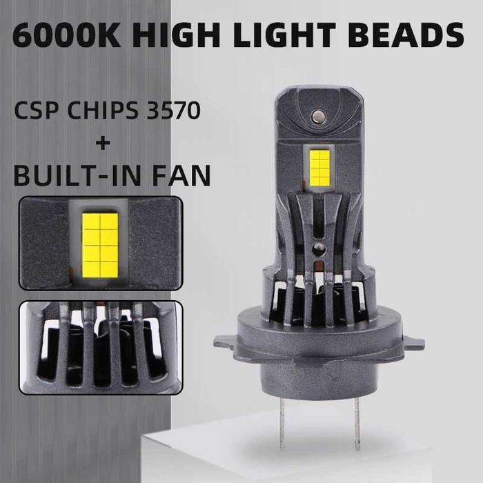 2023 Модел 180W LED Диодни крушки H7 12V 200% Светлина Директен Монтаж