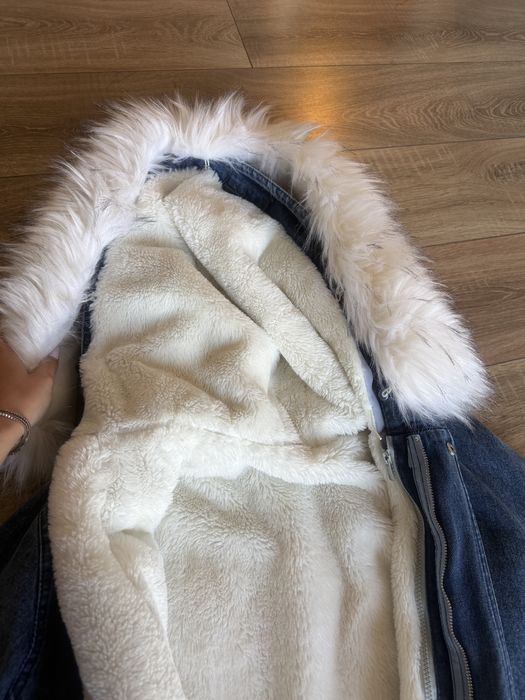 Geaca denim de iarna