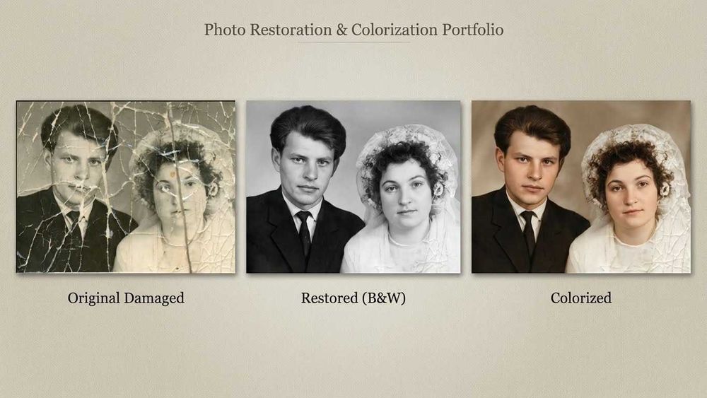 Реставрация старых фотографий. Замена лица и одежды.