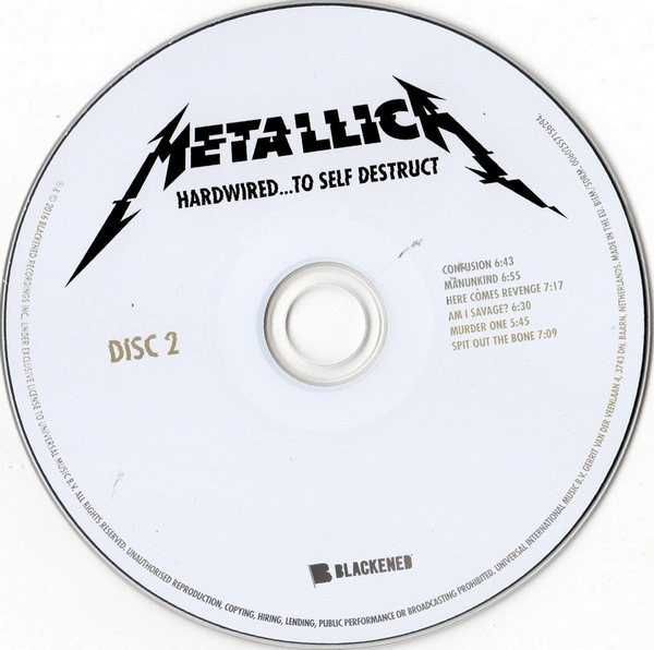 2xCD Metallica - Hardwired...To Self-Destruct 2016