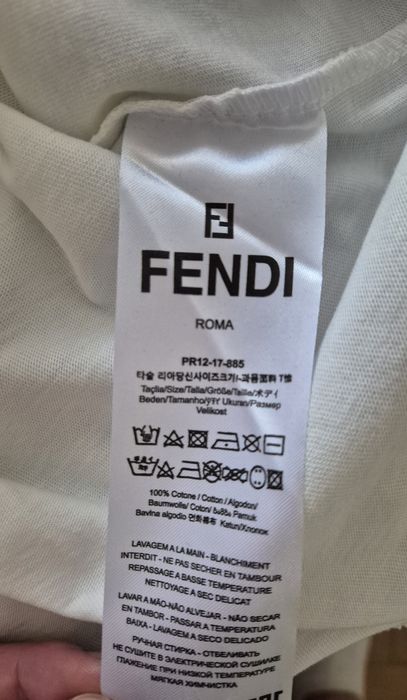 НАМАЛЕНИЕ! Оригинална мъжка тениска Fendi - Размер Л - 100% памук