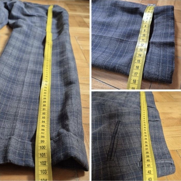 Pantaloni groși lux Siviglia White, Bumbac și Lână - Bărbați W32 / M