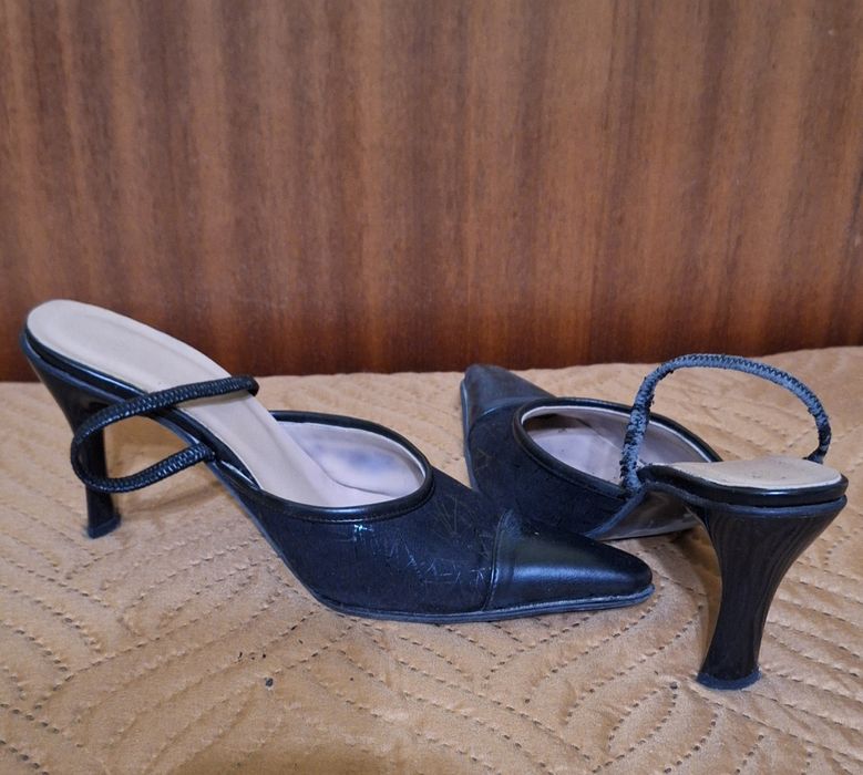 Дамски сандали/чехли с ток