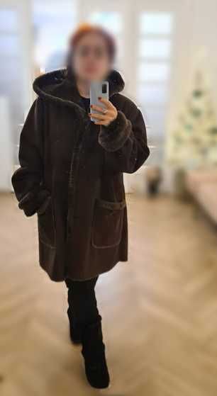 Geaca Pufoasa de Iarna din blanita artificiala