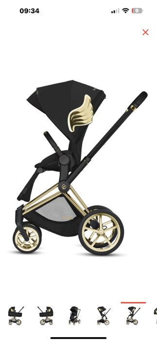 Коляска  Cybex Priam IV FE Jeremy Scott Wings в состонии как новая.