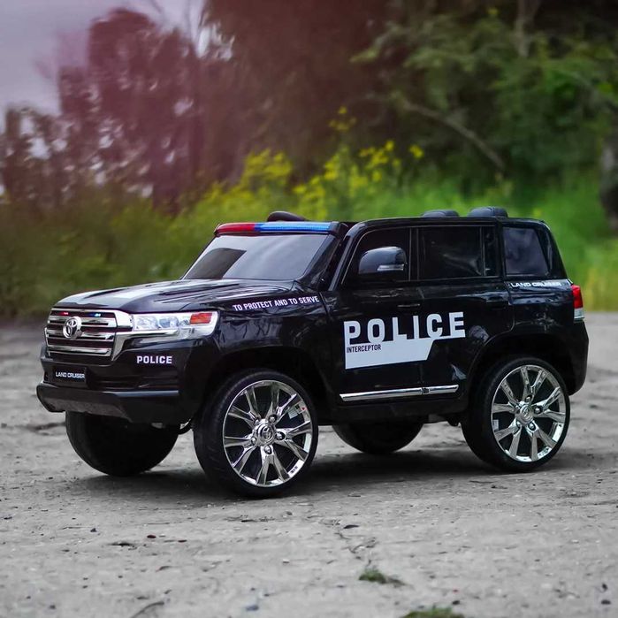 Masinuta electrica de politie, Toyota Land Cruiser 160W 12V Black