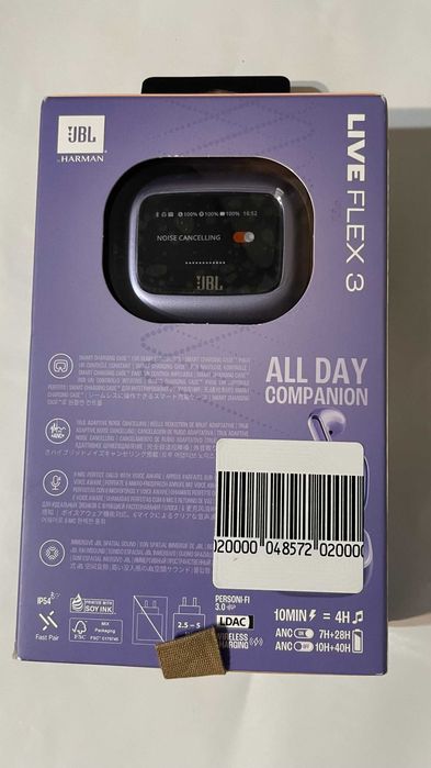 Слушалки JBL Live Flex 3, лилави
