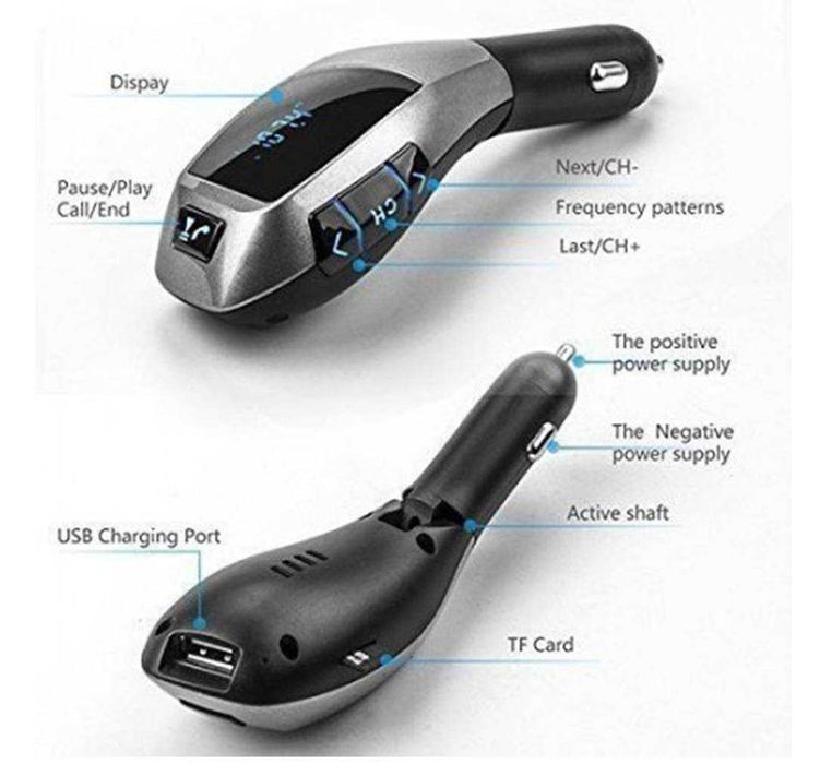 Автомобилен трансмитер X6, X7, блутуут, BLT, FM, USB, MC, 12VDC, 24VDC