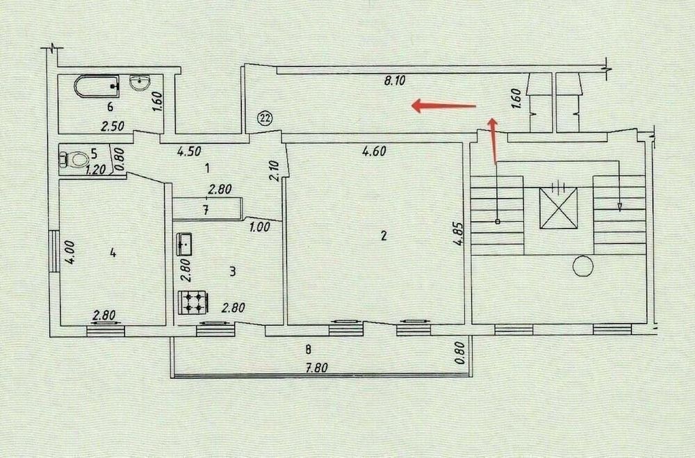 2-Комн. 60м². Аренда. Ижара.