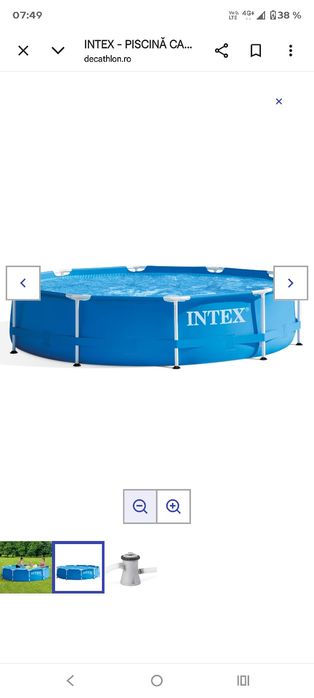 Piscina cu cadru metalic Intex  rotunda, cu pompa de filtrare, 305 x 76 cm