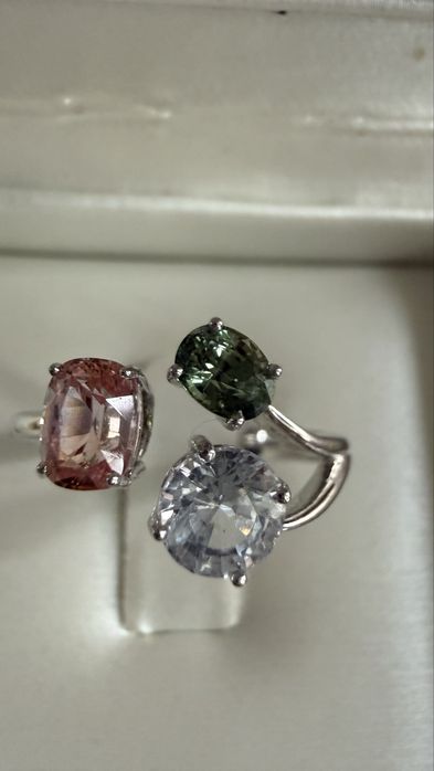 Inel 18K aur alb