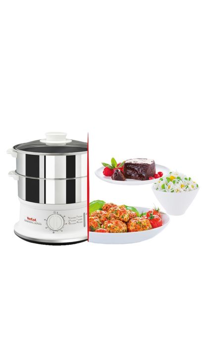 Aparat de gatit cu aburi Tefal VC145130, 900W, 6 L, timer de 60 de min