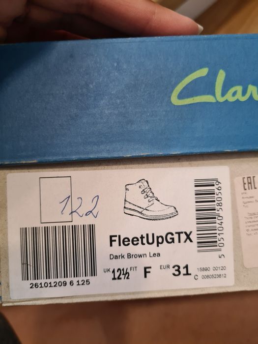 Детские ботинки Clarks 31 размер